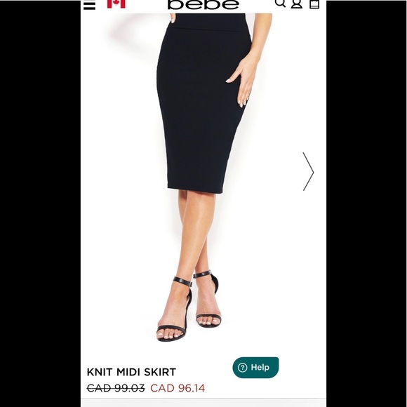 Bebe Textured midi knit skirt - Picture 5 of 6